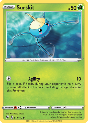 Pokemon | Surskit (010/192) [Sword & Shield: Rebel Clash] | The Nerd Merchant