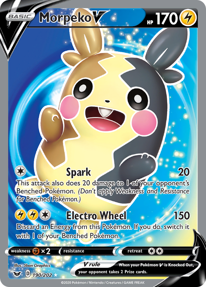 Pokemon | Morpeko V (190/202) [Sword & Shield: Base Set] | The Nerd Merchant