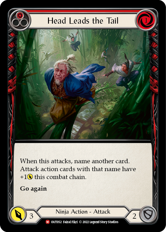 Flesh and Blood TCG | Head Leads the Tail [OUT052] (Outsiders)  Rainbow Foil | The Nerd Merchant