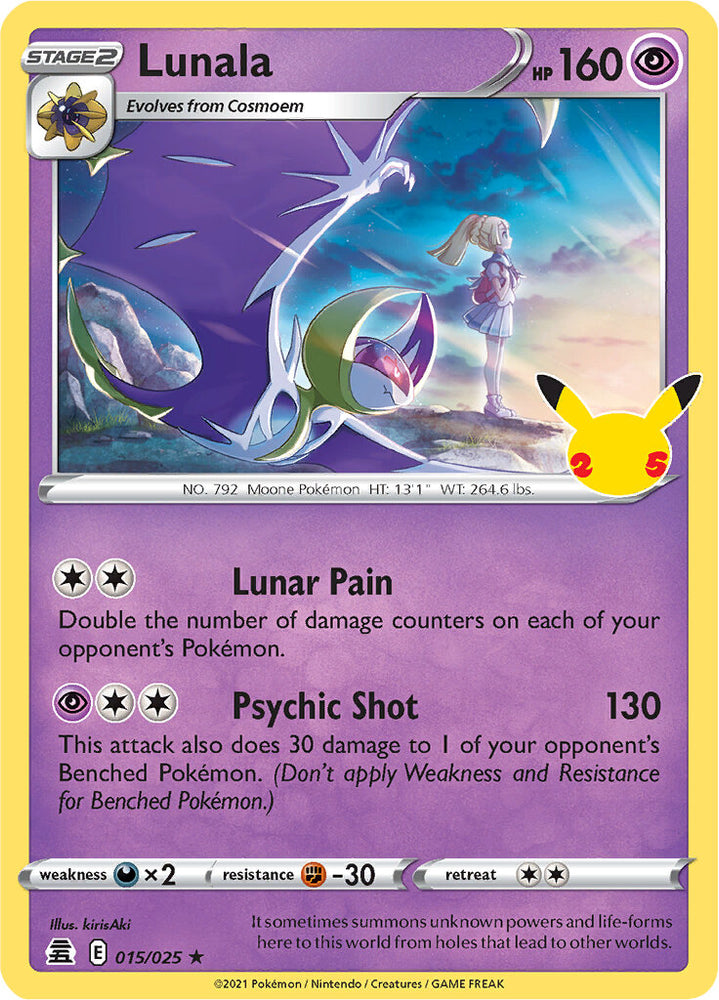 Pokemon | Lunala (015/025) [Celebrations: 25th Anniversary] | The Nerd Merchant