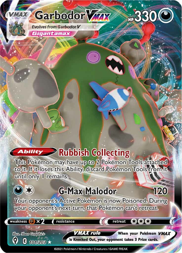 Pokemon | Garbodor VMAX (101/203) [Sword & Shield: Evolving Skies] | The Nerd Merchant