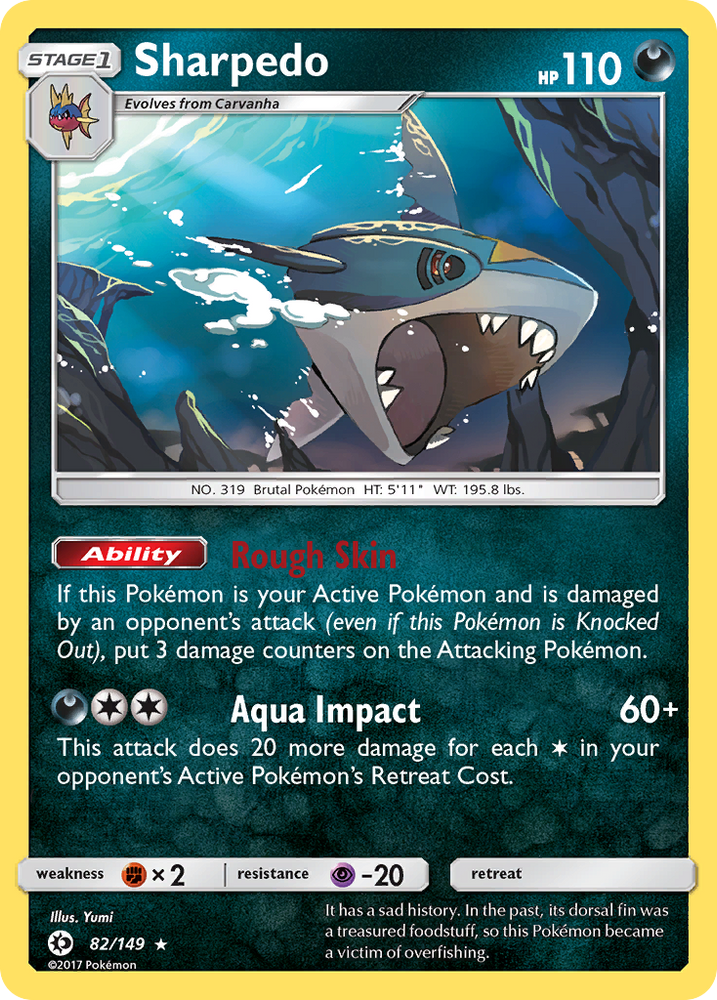 Pokemon | Sharpedo (82/149) [Sun & Moon: Base Set] | The Nerd Merchant