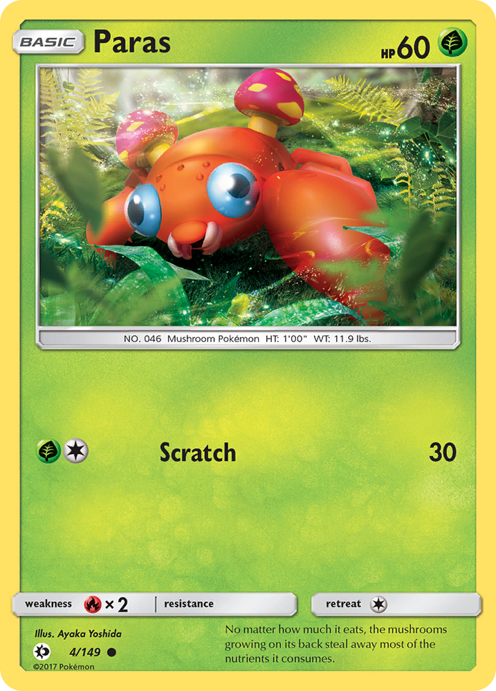 Pokemon | Paras (4/149) [Sun & Moon: Base Set] | The Nerd Merchant