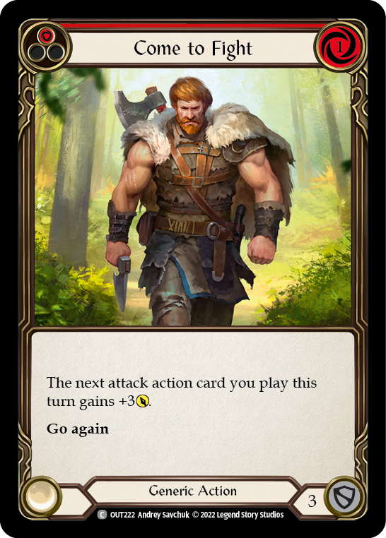 Flesh and Blood TCG | Come to Fight (Red) [OUT222] (Outsiders) | The Nerd Merchant