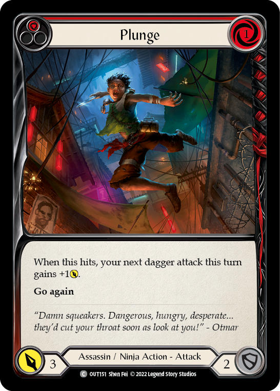 Flesh and Blood TCG | Plunge (Red) [OUT151] (Outsiders) | The Nerd Merchant