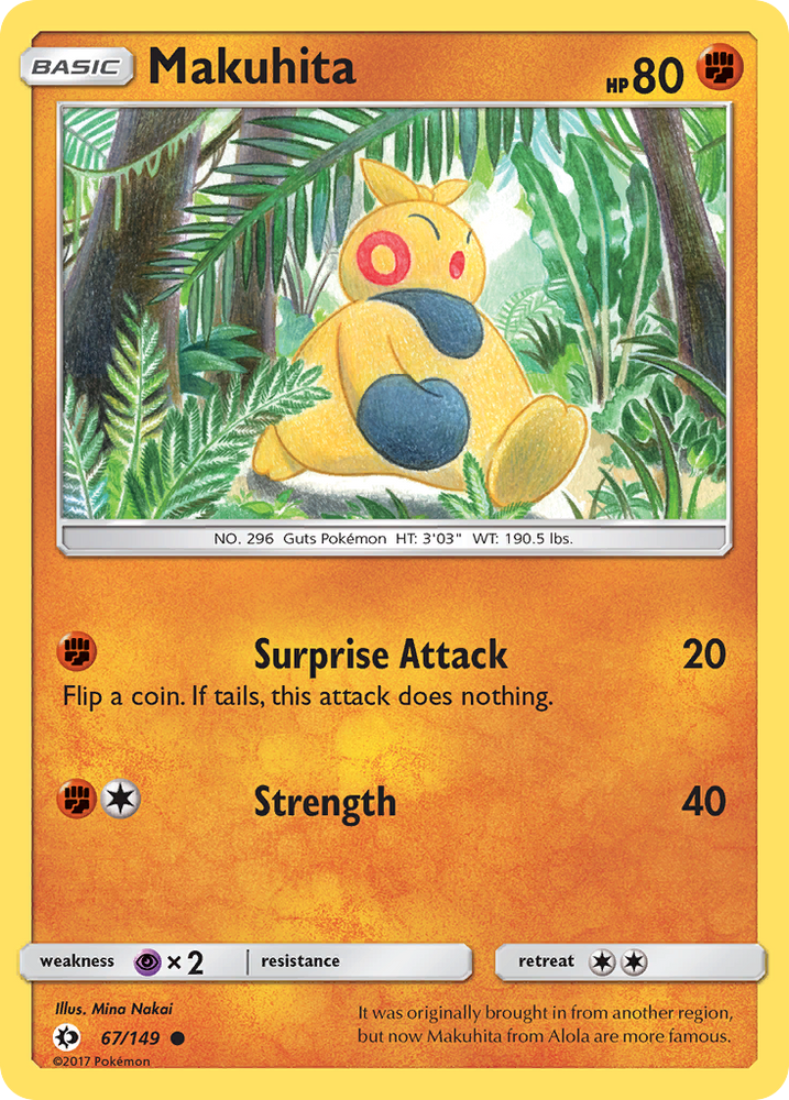 Pokemon | Makuhita (67/149) [Sun & Moon: Base Set] | The Nerd Merchant