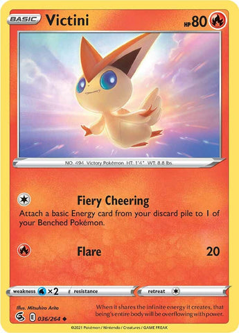 Pokemon | Victini (036/264) [Sword & Shield: Fusion Strike] | The Nerd Merchant