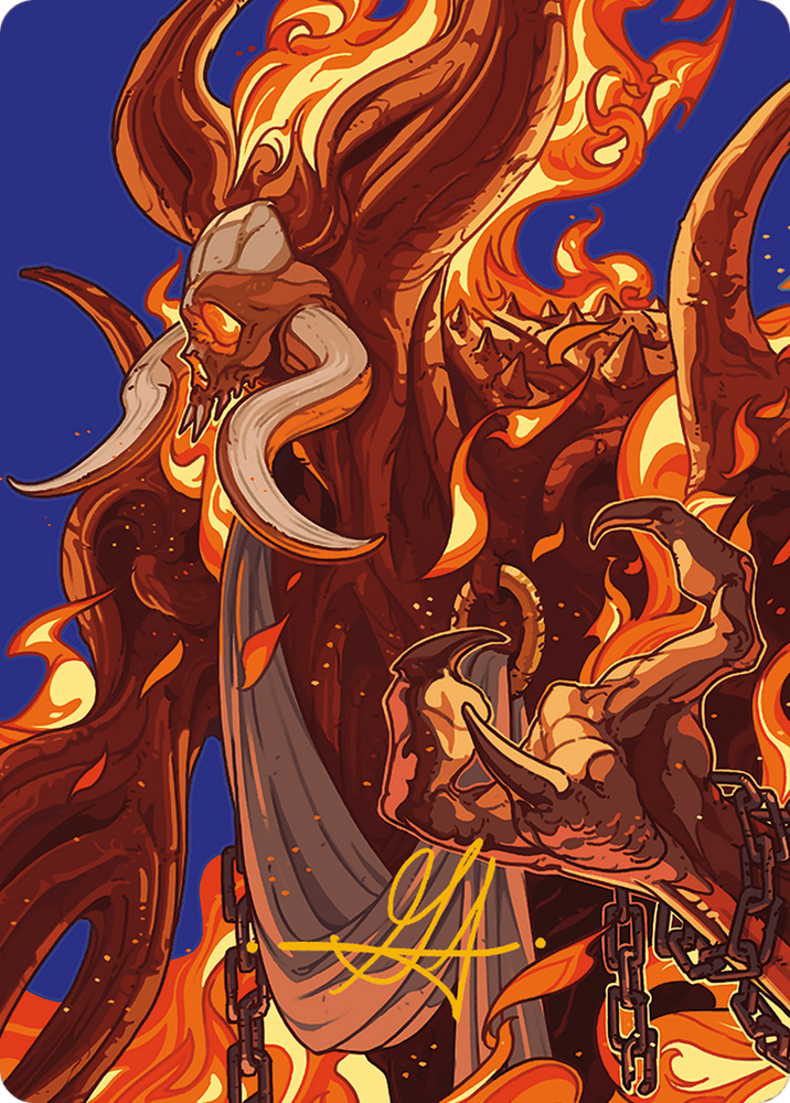 Magic | Phlage, Titan of Fire's Fury Art Card (Gold-Stamped Signature) [Modern Horizons 3 Art Series] | The Nerd Merchant