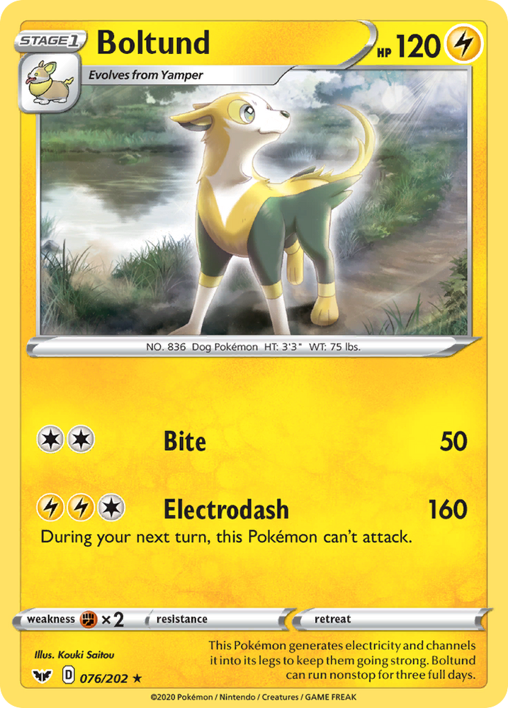 Pokemon | Boltund (076/202) [Sword & Shield: Base Set] | The Nerd Merchant