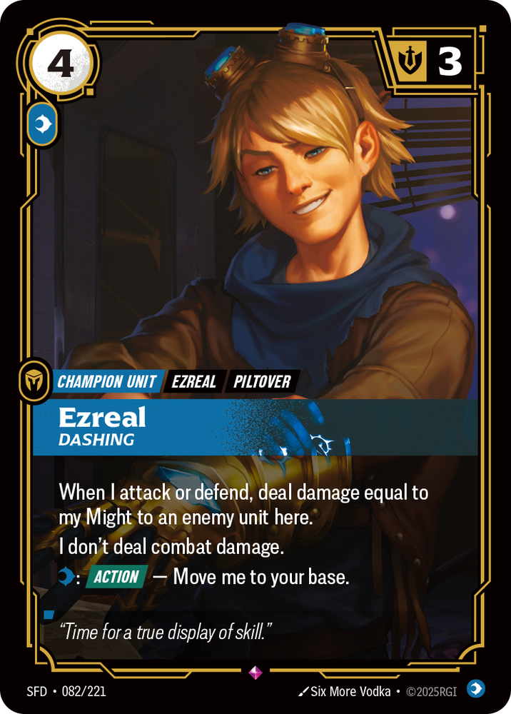 Ezreal, Dashing (Foil) - Spiritforged #82