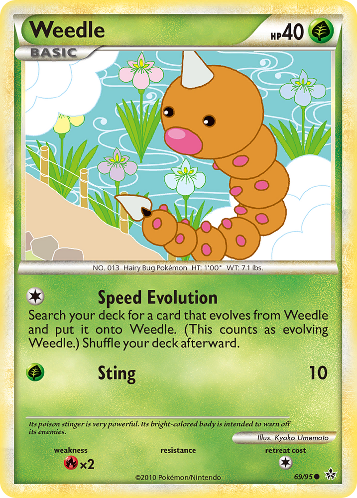 Pokemon | Weedle (69/95) [HeartGold & SoulSilver: Unleashed] | The Nerd Merchant