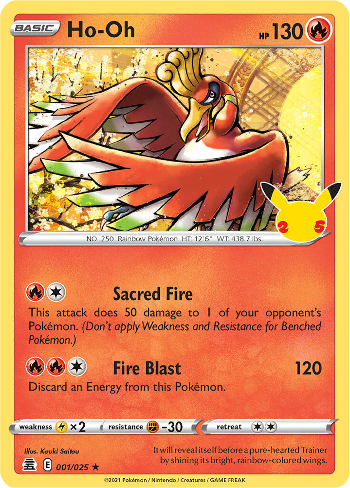 Pokemon | Ho-oh (001/025) [Celebrations: 25th Anniversary] | The Nerd Merchant