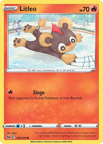 Pokemon | Litleo (028/196) [Sword & Shield: Lost Origin] | The Nerd Merchant