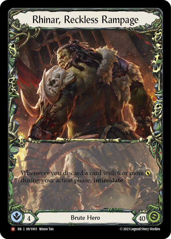 Flesh and Blood TCG | Rhinar, Reckless Rampage [HVY003] (Heavy Hitters) | The Nerd Merchant