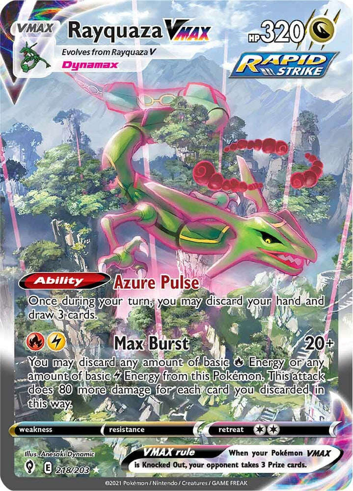 Pokemon | Rayquaza VMAX (218/203) [Sword & Shield: Evolving Skies] | The Nerd Merchant