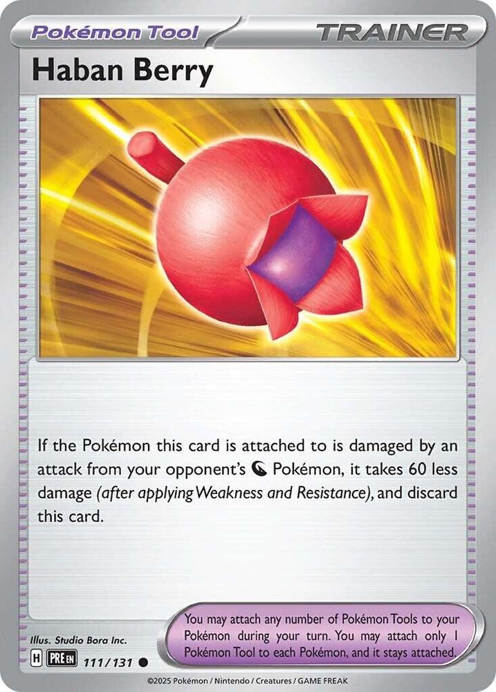 Pokemon | Haban Berry (111/131) [Scarlet & Violet: Prismatic Evolutions] | The Nerd Merchant