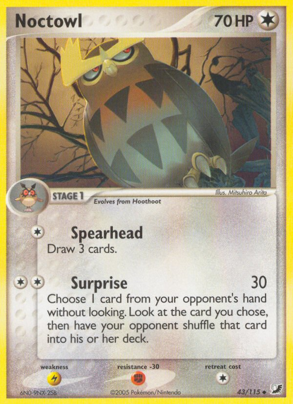 Pokemon | Noctowl (43/115) [EX: Unseen Forces] | The Nerd Merchant