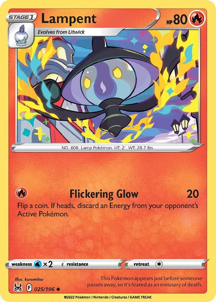 Pokemon | Lampent (025/196) [Sword & Shield: Lost Origin] | The Nerd Merchant