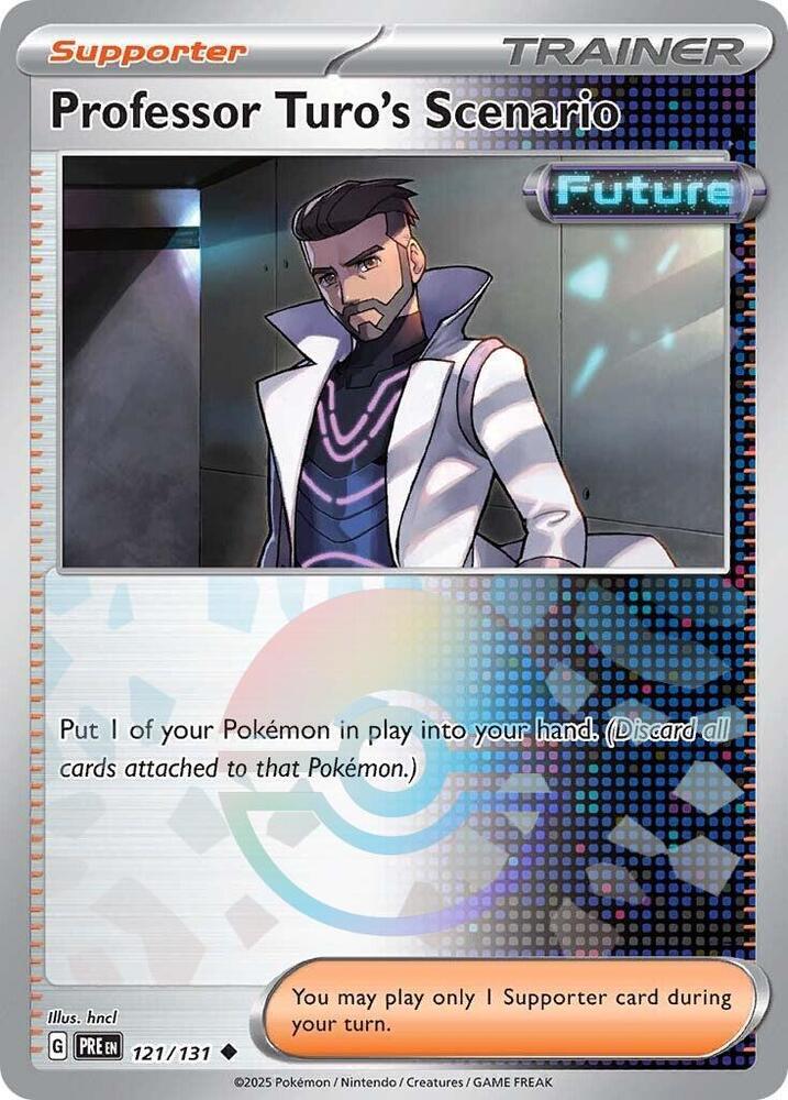 Pokemon | Professor Turo's Scenario (121/131) (Poke Ball Pattern) [Scarlet & Violet: Prismatic Evolutions] | The Nerd Merchant