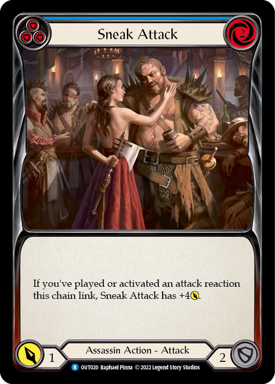 Flesh and Blood TCG | Sneak Attack (Blue) [OUT020] (Outsiders) | The Nerd Merchant