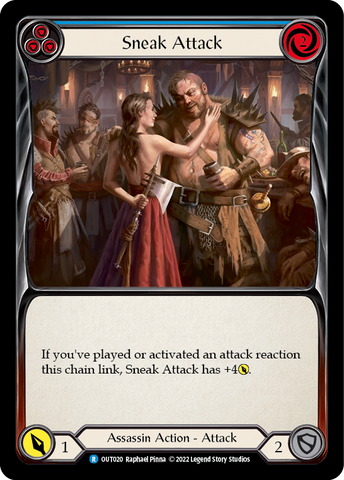 Flesh and Blood TCG | Sneak Attack (Blue) [OUT020] (Outsiders) | The Nerd Merchant
