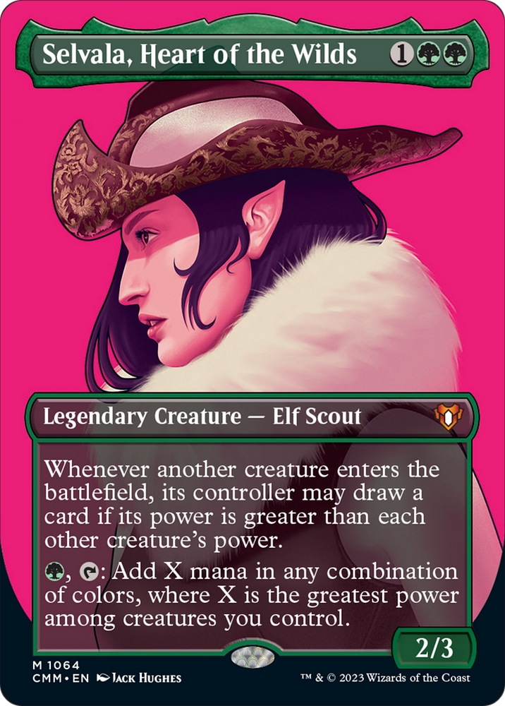 Magic | Selvala, Heart of the Wilds (Borderless Textured Foil Frame Break) [Commander Masters] | The Nerd Merchant