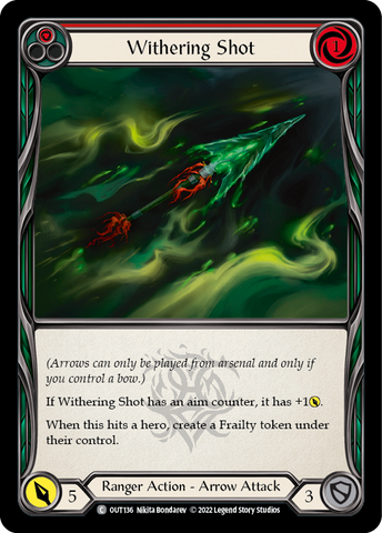 Flesh and Blood TCG | Withering Shot (Red) [OUT136] (Outsiders) | The Nerd Merchant