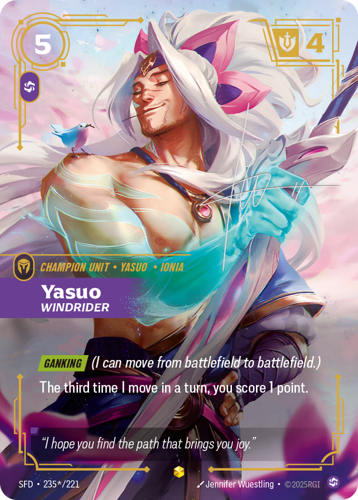 Yasuo, Windrider (Foil) - Spiritforged #235