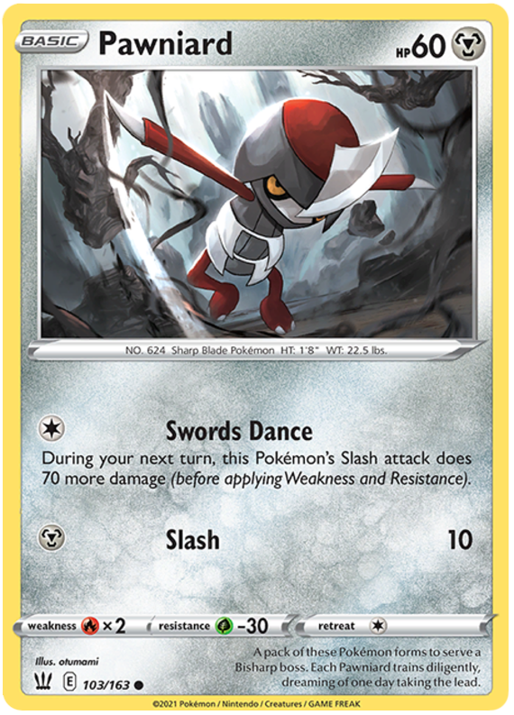 Pokemon | Pawniard (103/163) [Sword & Shield: Battle Styles] | The Nerd Merchant