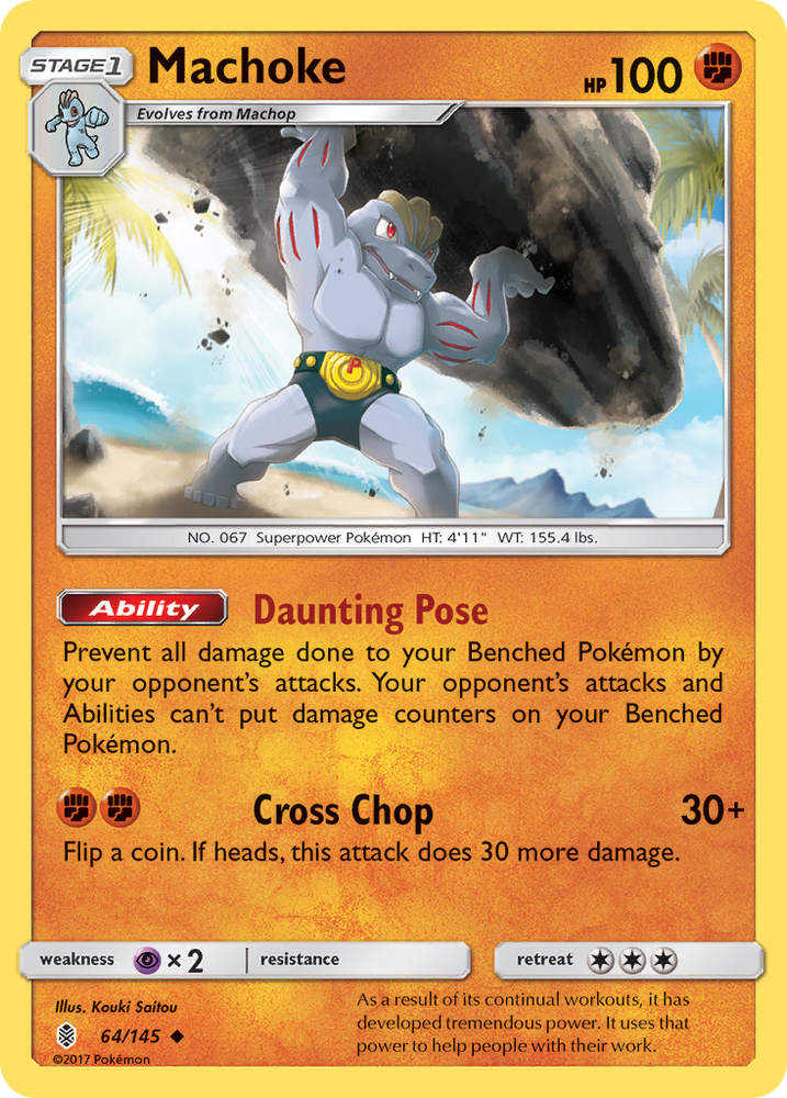 Pokemon | Machoke (64/145) [Sun & Moon: Guardians Rising] | The Nerd Merchant