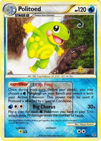 Pokemon | Politoed (7/95) (League Promo) [HeartGold & SoulSilver: Unleashed] | The Nerd Merchant