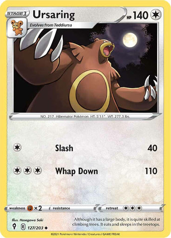 Pokemon | Ursaring (127/203) [Sword & Shield: Evolving Skies] | The Nerd Merchant