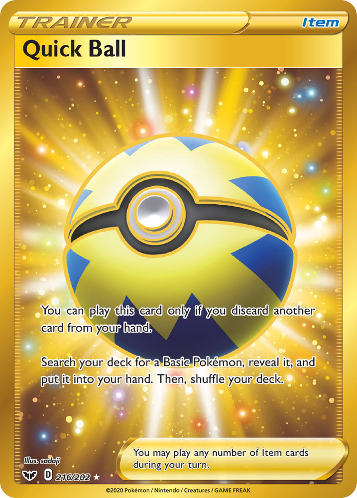 Pokemon | Quick Ball (216/202) [Sword & Shield: Base Set] | The Nerd Merchant