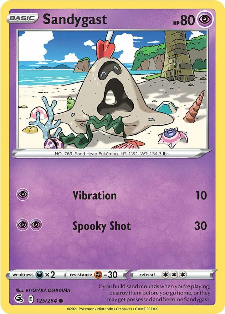 Pokemon | Sandygast (125/264) [Sword & Shield: Fusion Strike] | The Nerd Merchant