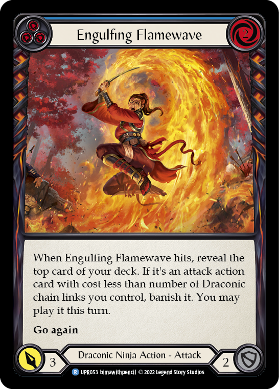 Flesh and Blood TCG | Engulfing Flamewave (Blue) [UPR053] (Uprising) | The Nerd Merchant