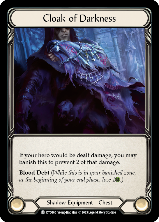 Flesh and Blood TCG | Cloak of Darkness [DTD166] (Dusk Till Dawn)  Cold Foil | The Nerd Merchant
