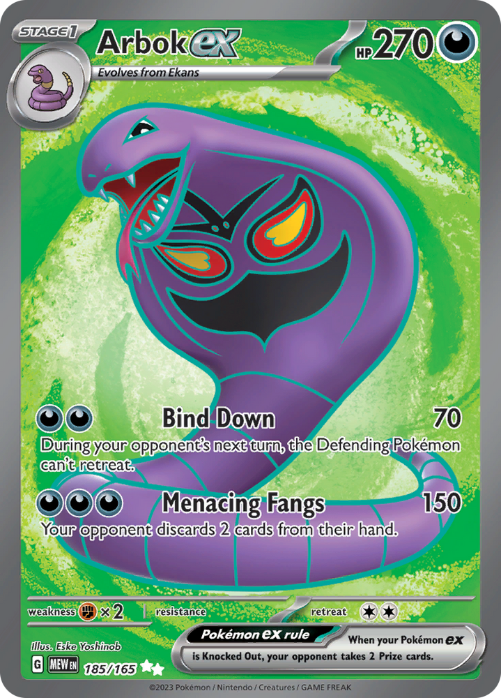 Pokemon | Arbok ex (185/165) [Scarlet & Violet 151] | The Nerd Merchant