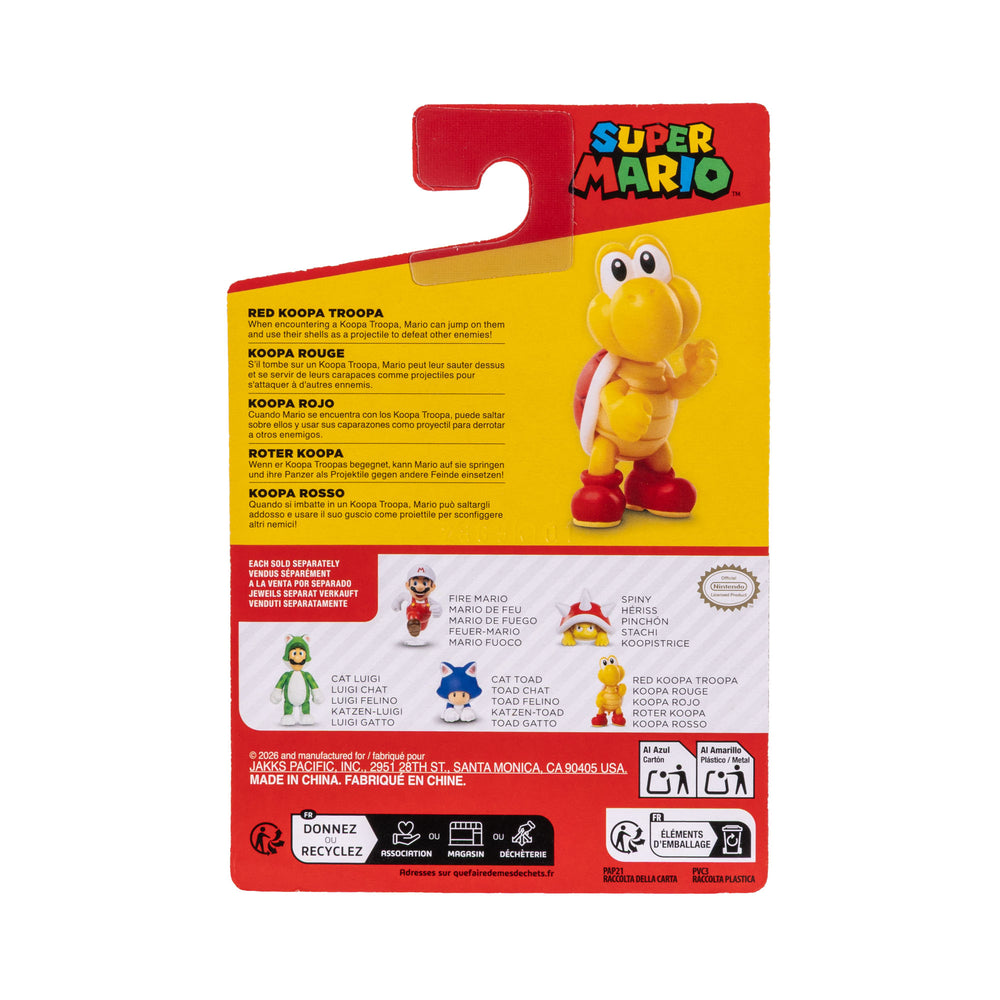 Jakks Pacific - Super Mario 2.5in Figures - Red Koopa Troopa