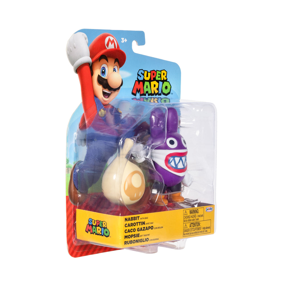 Jakks Pacific - Super Mario 4.0in Figures - Nabbit w/ Bag