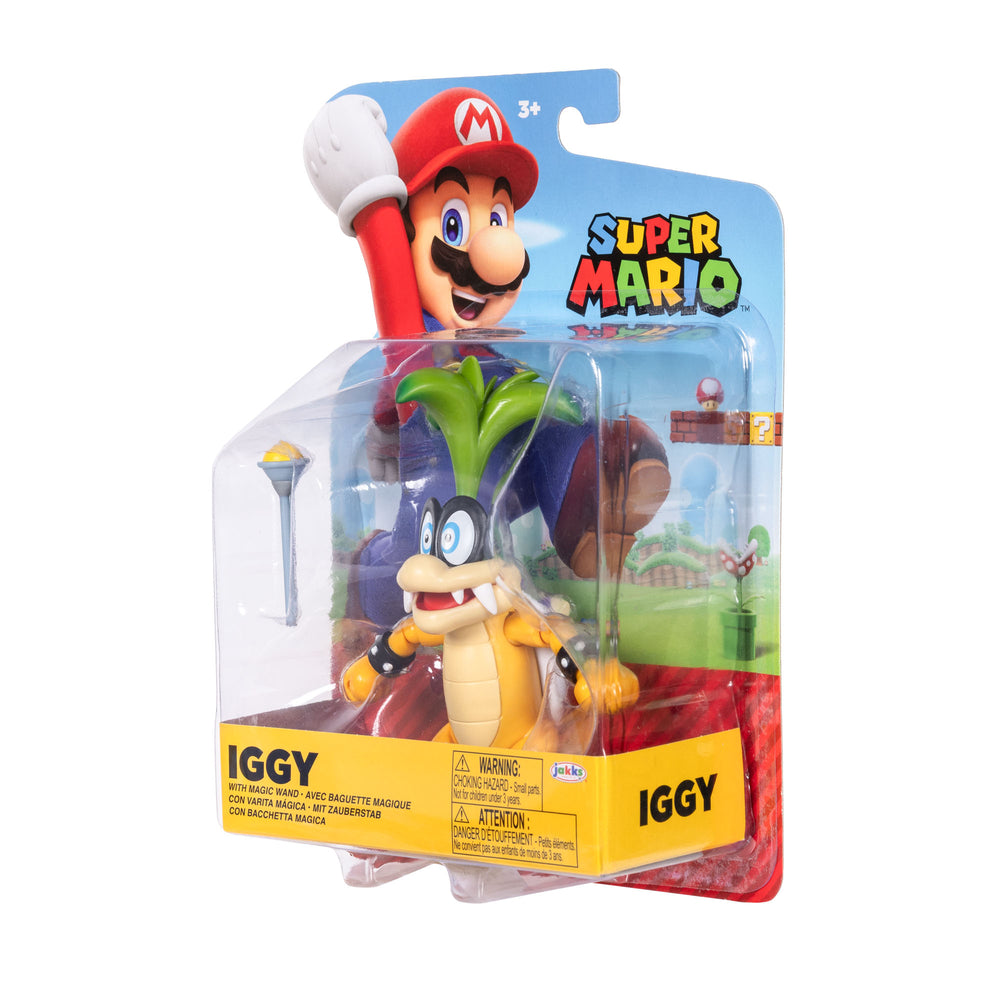 Jakks Pacific - Super Mario 4.0in Figures - Iggy Koopa w/ Wand