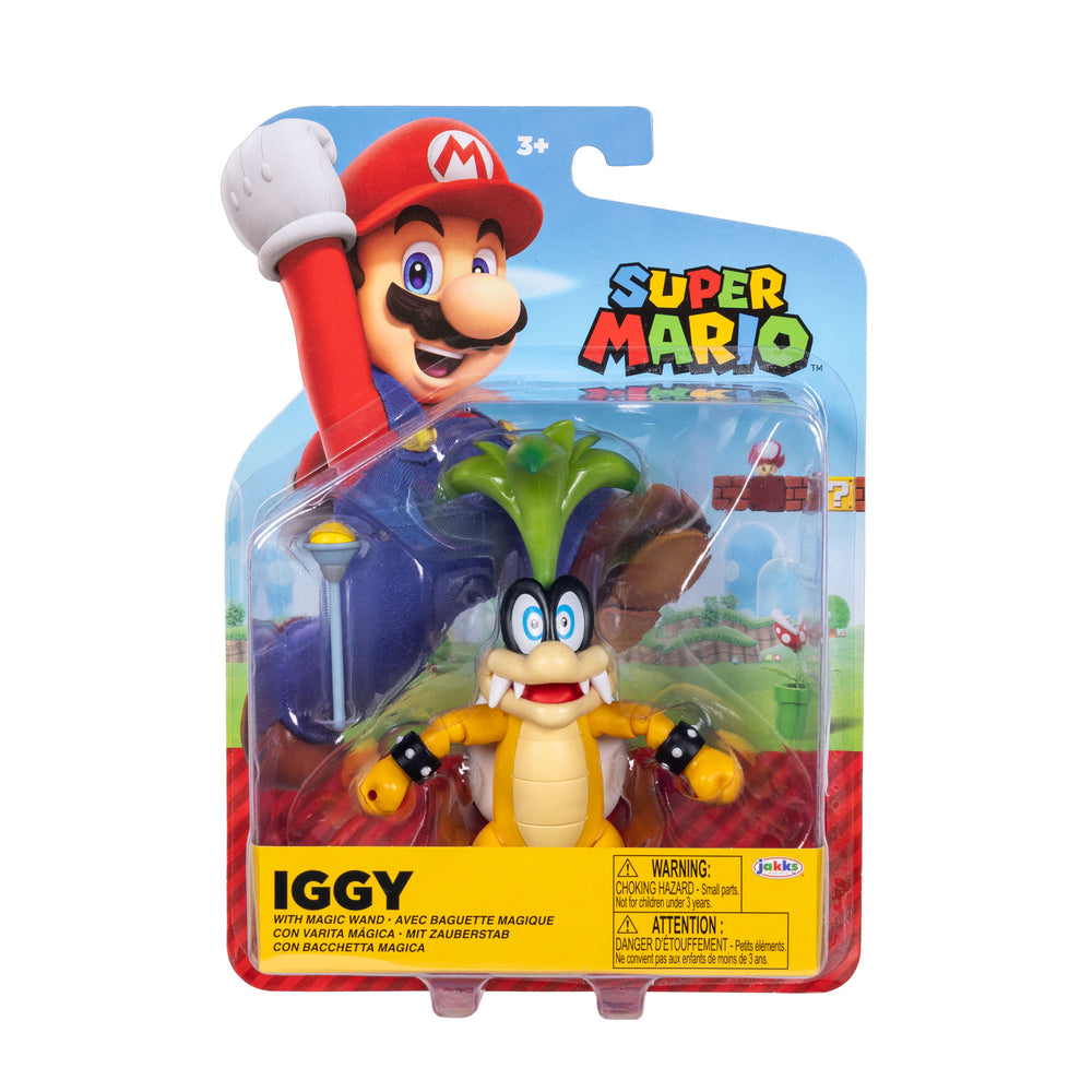 Jakks Pacific - Super Mario 4.0in Figures - Iggy Koopa w/ Wand