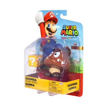 Jakks Pacific - Super Mario 4.0in Figures - Goomba w/ Question