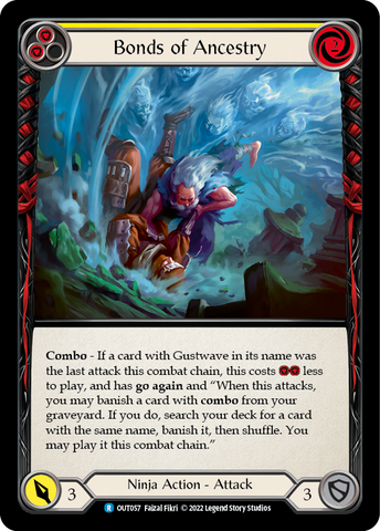 Flesh and Blood TCG | Bonds of Ancestry (Yellow) [OUT057] (Outsiders)  Rainbow Foil | The Nerd Merchant