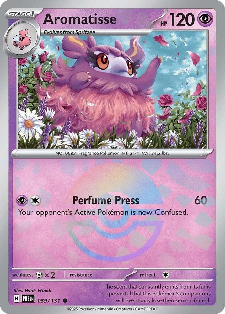 Pokemon | Aromatisse (039/131) (Poke Ball Pattern) [Scarlet & Violet: Prismatic Evolutions] | The Nerd Merchant