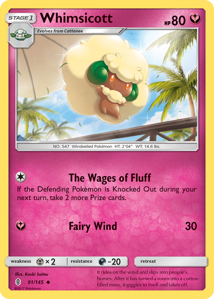 Pokemon | Whimsicott (91/145) [Sun & Moon: Guardians Rising] | The Nerd Merchant
