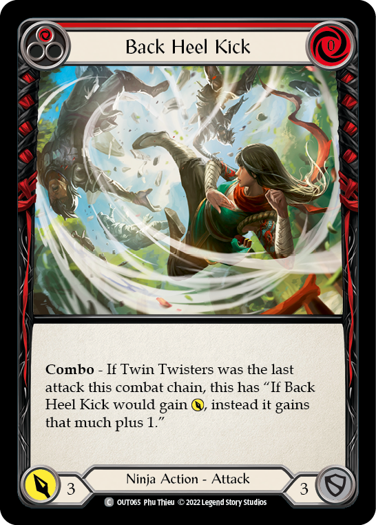 Flesh and Blood TCG | Back Heel Kick (Red) [OUT065] (Outsiders) | The Nerd Merchant