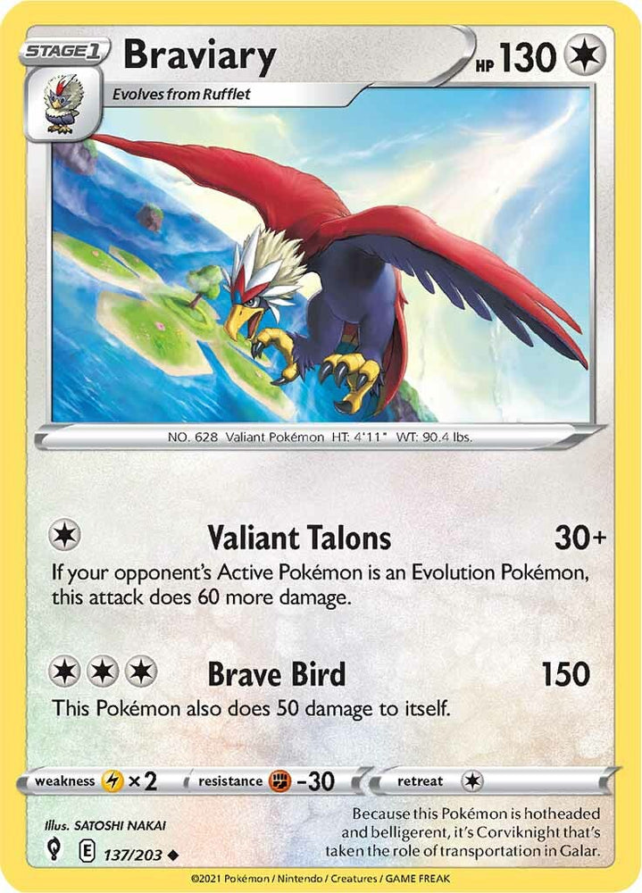 Pokemon | Braviary (137/203) [Sword & Shield: Evolving Skies] | The Nerd Merchant
