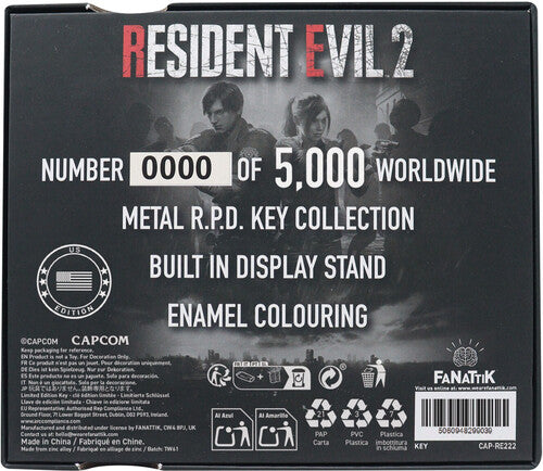 Resident Evil 2 - Set of Card Suit Keys (US Variants)