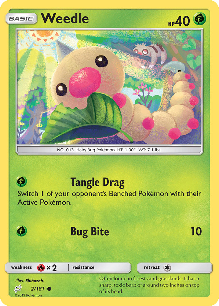 Pokemon | Weedle (2/181) [Sun & Moon: Team Up] | The Nerd Merchant