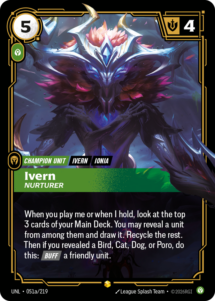 Ivern - Nurturer (Alternate Art) (Foil) - Unleashed (051a/219)